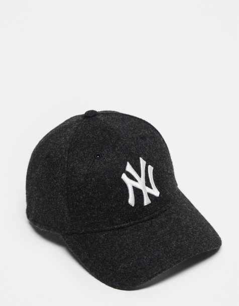 New Era - NY Yankees - 9forty - Pet van melton wollook in zwart - view 1