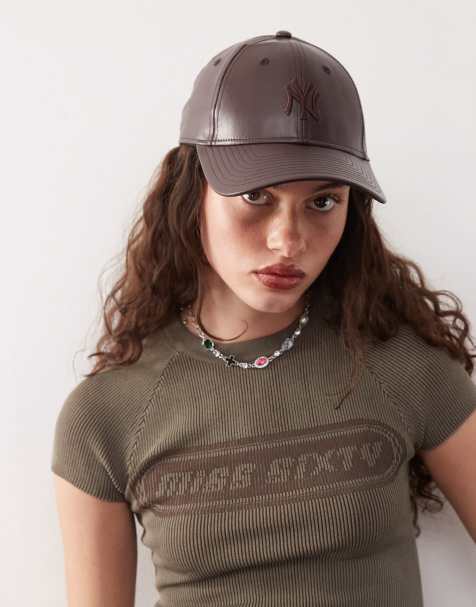 New Era - NY Yankees - 9forty - Pet van PU in donkerbruin - view 1