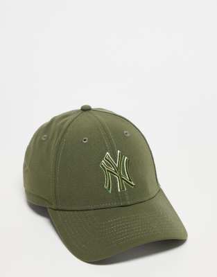 New Era - NY Yankees 9Forty Repreve - Kappe in Khaki-Grün