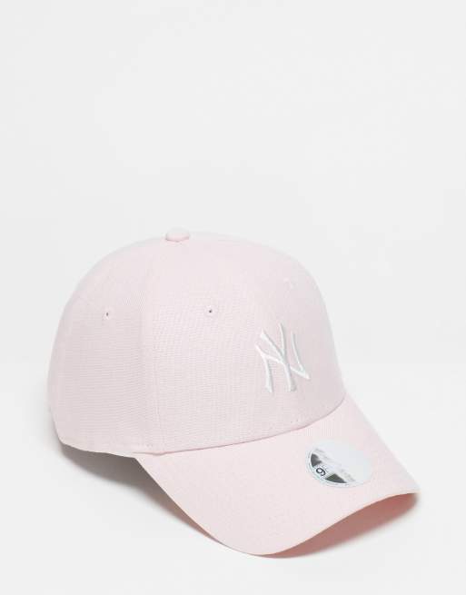 New Era – NY Yankees 9forty – Różowa czapka z domieszką lnu z daszkiem