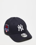 [New Era] New Era NY Yankees 9Forty side patch cap in black One Size BLACK