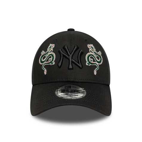 New Era NY Yankees 9forty snake graphic cap in black - view 1