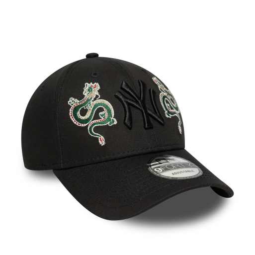 New Era - NY Yankees 9forty - Sort kasket med slangegrafik, 2 af 3