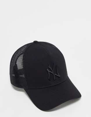 New Era - NY Yankees - 9Forty - Truckerpet in zwart - view 1