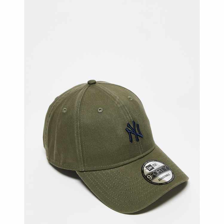 [New Era]★9FORTY MLB WASHED MINI LOGO BALL CAP New Era NY Yankees 9forty washed mini logo cap in khaki | ASOS