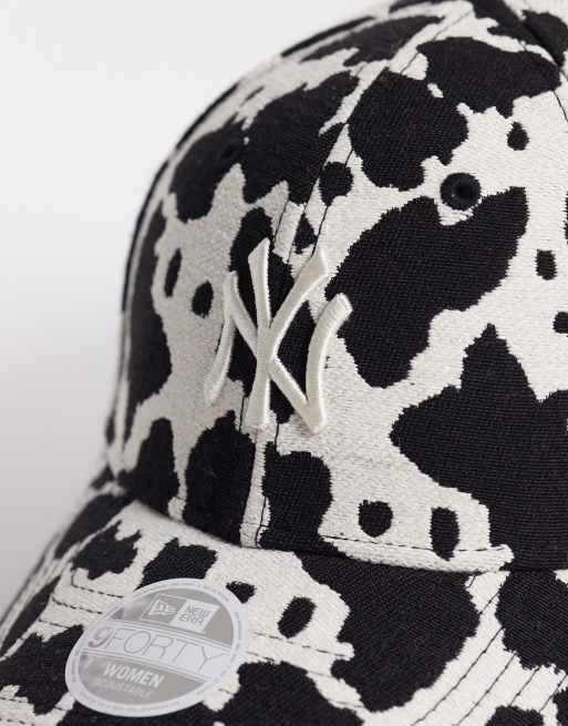 New Era NY Yankees 9forty women's cow print cap in multi, 3 of 3