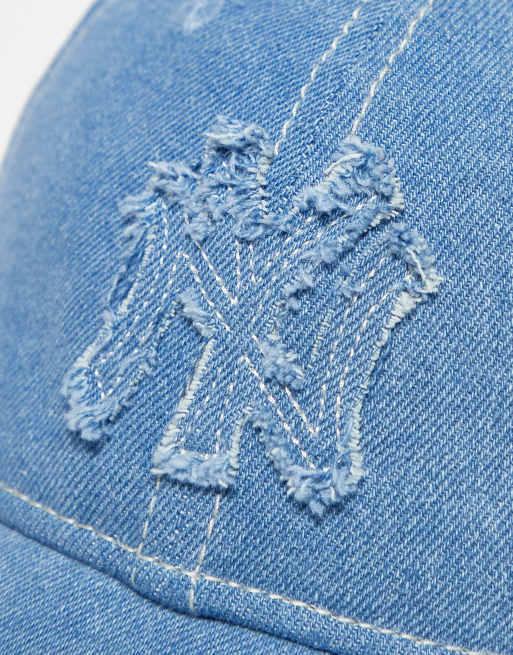 New Era - NY Yankees 9twenty - Cappellino blu in denim invecchiato , 3 di 3
