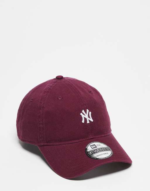 New Era - NY Yankees 9twenty - Cappellino color bordeaux in cotone slavato