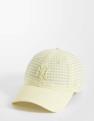 New Era - NY Yankees 9twenty - Casquette en crépon pour femme - Jaune