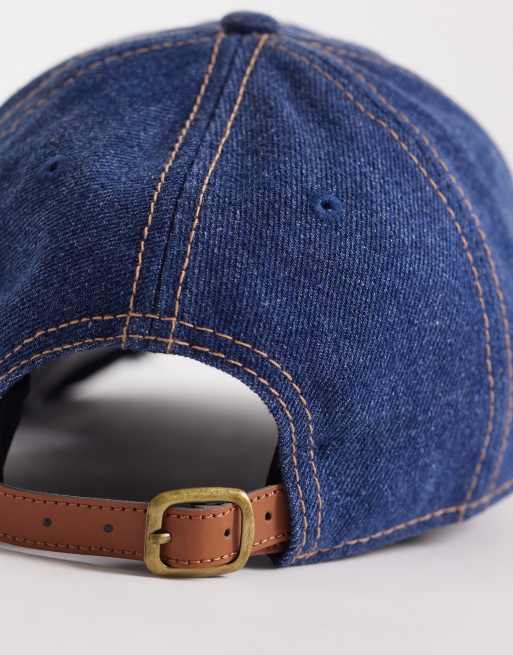 New Era NY Yankees 9twenty distressed denim cap in mid blue, 2 of 3