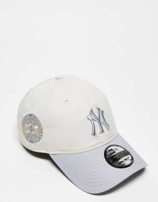 New Era - NY Yankees 9Twenty - Kappe in Grau-Bunt mit Kontrastelement