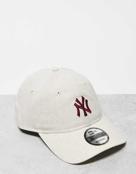 New Era NY Yankees 9twenty linen cap in beige - view 1