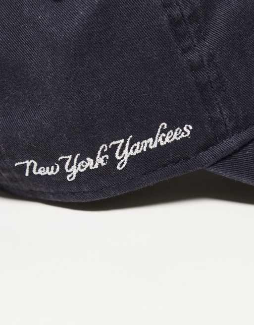 New Era – NY Yankees – 9twenty – Marinblå, tvättad keps med text, 2 av 3