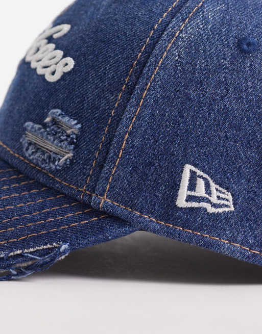 New Era – NY Yankees 9twenty – Mellanblå keps i sliten denim, 3 av 3