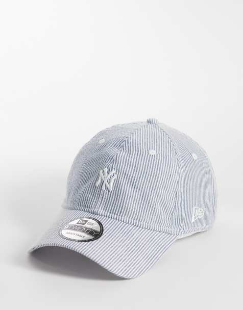 New Era NY Yankees 9Twenty mini logo seersucker cap in navy - view 1