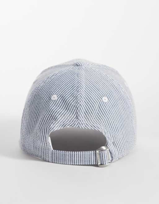 New Era NY Yankees 9twenty mini logo seersucker cap in navy, 3 of 3