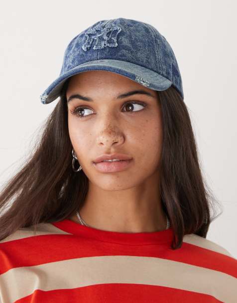 New Era - NY Yankees - 9TWENTY - Pet voor dames van distressed denim in blauw met stonewash - view 1