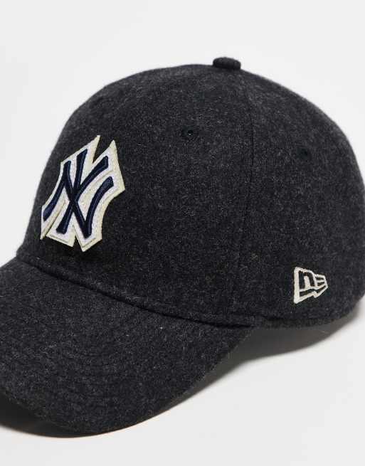 New Era - NY Yankees 9TWENTY - Sort kasket med kontrasterende logo i uld, 3 af 3