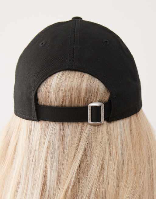New Era - NY Yankees 9twenty - Sort kasket til kvinder med skrift med blomsterdesign, 3 af 3