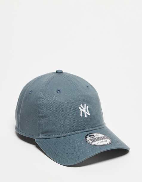 New Era NY Yankees 9Twenty unstructured mini logo cap in washed light blue - view 1