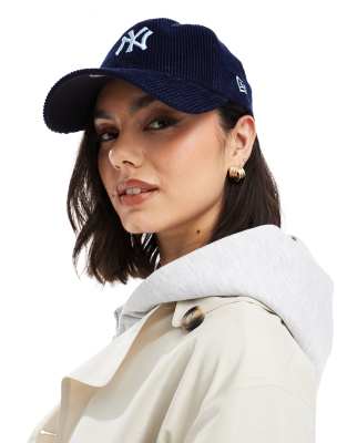 New Era - NY Yankees 9Twenty - Unstrukturierte Cord-Kappe in Marineblau