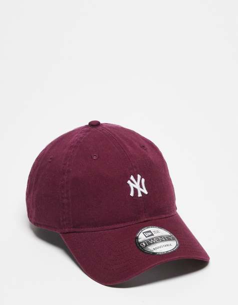 New Era NY Yankees 9twenty washed cotton cap in burgundy - view 1