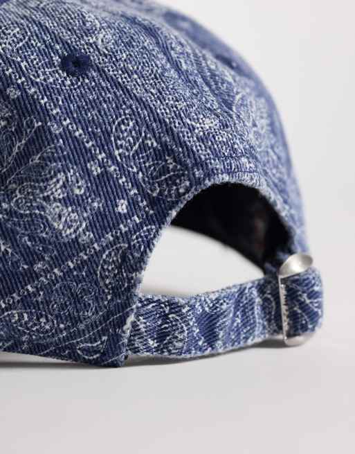 New Era NY Yankees 9twenty washed denim paisley print cap in navy, 3 of 3