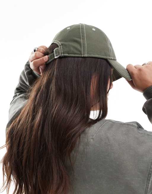 New Era NY Yankees 9wenty denim distressed cap in green | ASOS