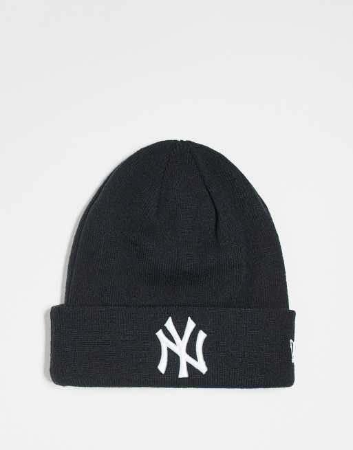 New Era - NY Yankees - Beanie met omslag in marineblauw 