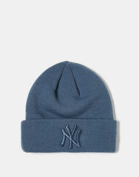 New Era - NY Yankees - Beanie van acryl met omgevouwen rand in grijs - view 1