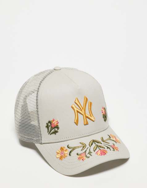 New Era – NY Yankees – Beige, flerfärgad, blommig truckerkeps - view 1