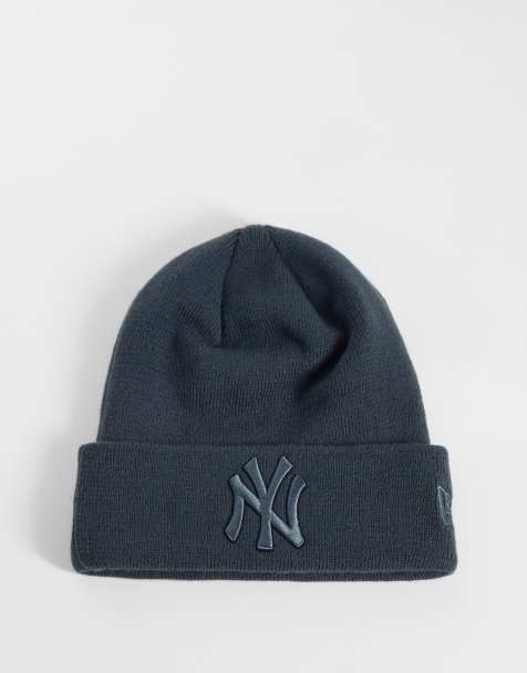 New Era NY Yankees berretto a coste con logo tono su tono in grigio scuro - view 1