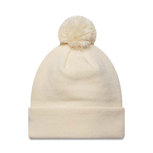 New Era - NY Yankees - Berretto da donna in acrilico beige con logo metallizzato e pompon, 2 di 3