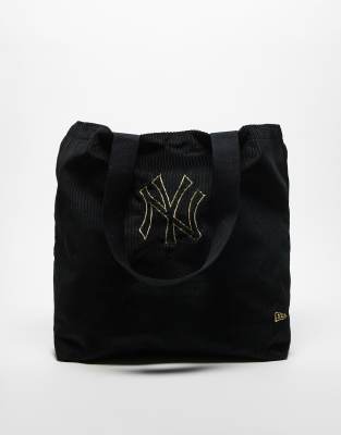 New Era - NY Yankees - Borsa shopping nera in velluto a coste - view 1