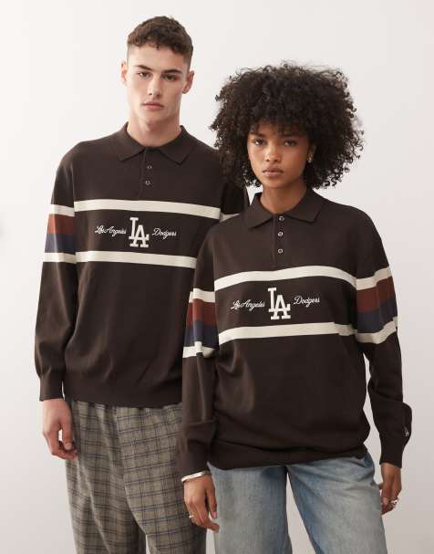 New Era – NY Yankees – Brun, stickad rugbytröja med logga - view 1