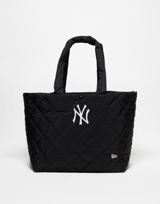 New Era NY Yankees quilted tote bag in black - ASOS Price Checker