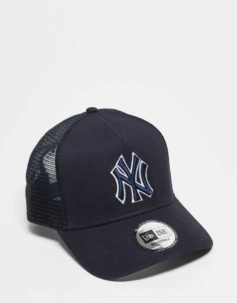 New Era NY Yankees cotton trucker cap in black - view 1