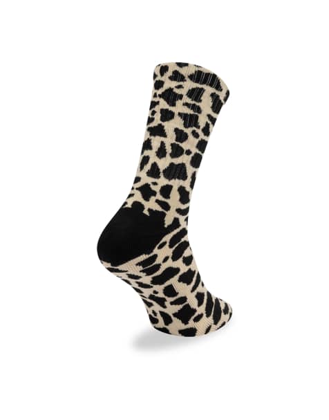 New Era NY Yankees cow print crew socks in multi - view 1