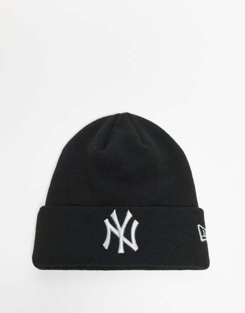 New Era NY Yankees cuff metallic logo knit beanie black - view 1