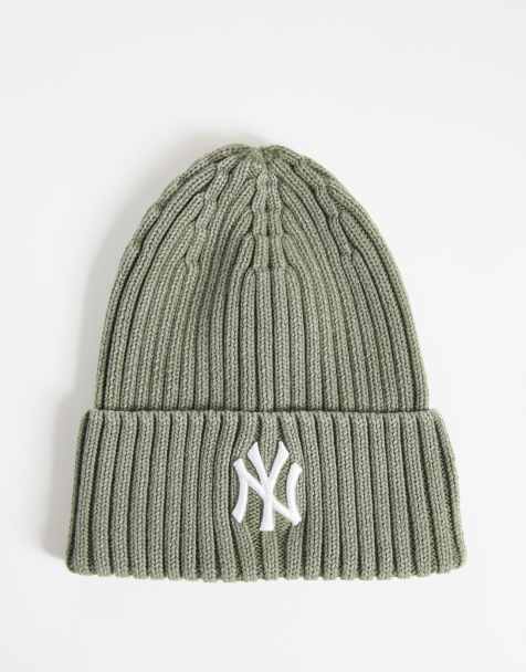 New Era NY Yankees czapka beanie z wywinięciem w spranym khaki - view 1