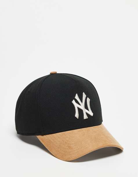 New Era – NY Yankees E Frame – Kappe in Schwarz mit kontrastierendem Schirm aus Wildleder in Beige - view 1