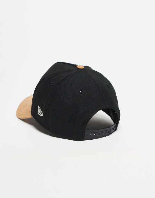 New Era - NY Yankees E-frame - Sort kasket med beige skygge i ruskindsmateriale i kontrast, 3 af 3