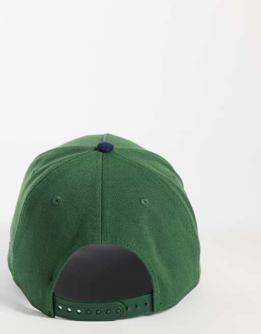 New Era NY Yankees E frame suede visor contrast peak cap in green/navy, 3 of 3