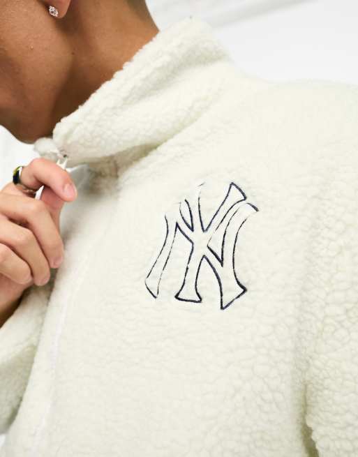 New Era - NY Yankees - Giacca bianco sporco in pile, 4 di 4