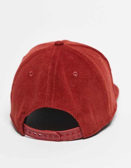New Era NY Yankees Golfer corduroy cap in burgundy, 3 of 3
