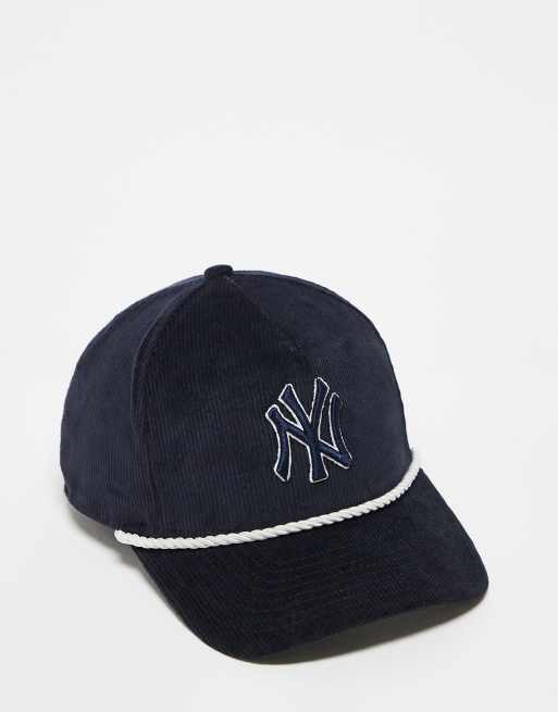 New Era – NY Yankees – Golfer-Kappe aus Cord in Schwarz 