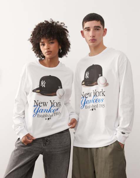 New Era - NY Yankees - Hvid T-shirt med lange ærmer og print - view 1