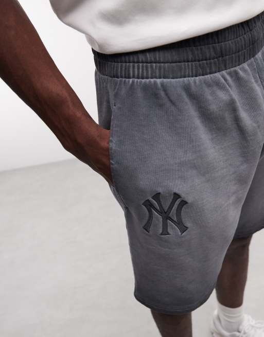 New Era - NY Yankees - Jersey short met logo in grijs met wassing, 5 van 5