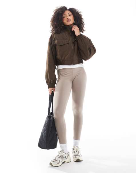 New Era – NY Yankees – Leggings in Taupe mit Logo - view 1