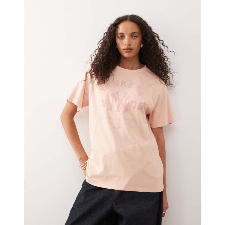New Era – NY Yankees – Ljusrosa t-shirt i oversize | ASOS